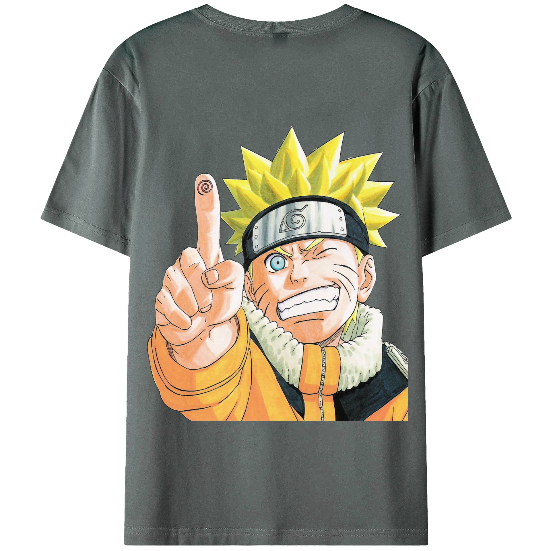 （画像用） NARUTO -ナルト- うずまき ナルト Uzumaki Naruto 綿100％半袖Tシャツ（背面プリント）
